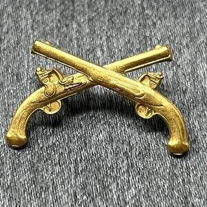 WWII U.S. Army Military Police Officer Collar Insignia Crossed Pistols USA